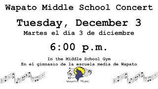 Wapato Middle School Winter Concert 2024 12032024 600 pm [upl. by Ilera991]