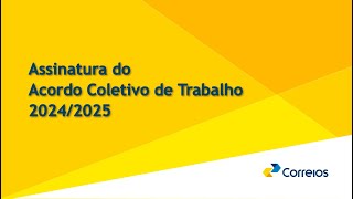 Assinatura do Acordo Coletivo de Trabalho 20242025 [upl. by Auoz]