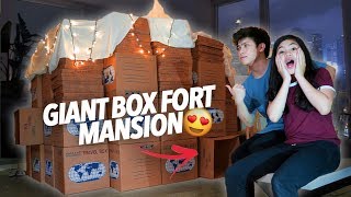 GIANT BOX FORT MANSION  Ranz and Niana [upl. by Babbette]