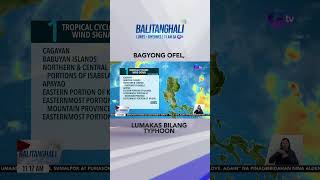 Bagyong Ofel lumakas bilang typhoon habang lumalapit sa Luzon shorts  Balitanghali [upl. by Joash968]