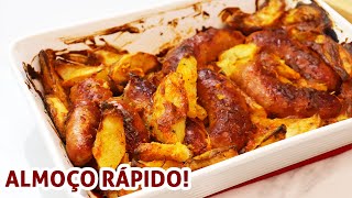 Linguiça Assada com Batata e Maionese  Receita [upl. by Aileahcim]