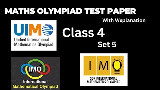 IMO mathematics Olympiad practice paper class 4 set 5 Olympiad preparationsof [upl. by Hadleigh]