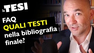 Faq QUALI testi nella BIBLIOGRAFIA FINALE [upl. by Neltiak]