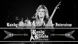 Randy Rhoads Lost Audio Interview Ozzy Years [upl. by Akinod]