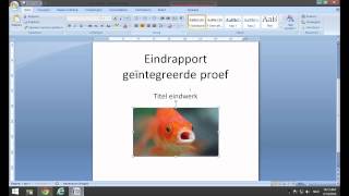 Cursus Word Les 1 Titelblad Ontwerpen Voor Beginners [upl. by Mailand]