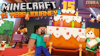 Minecraft 15 Year Journey  Minecrafts Birthday  Zebras Minecraft Fun [upl. by Leviralc]