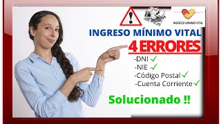 🧩🧩 4 ERRORES solicitud INGRESO MINIMO VITAL 🧩🧩 [upl. by Drewett652]