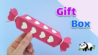 candy shaped gift box  how to make gift box with paper  diy gift wrapping box [upl. by Ydnem170]