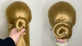 Fearless Bridal Hairstyle Trends 2024 How To Make Perfect Bun Hairstyle Wedding😍 Nour hairstyles77 [upl. by Nayd902]