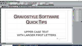 Gravostyle Quick Tip  Upper Case Text with Larger 1st Letters [upl. by Krause356]