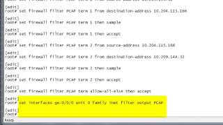 How To Create PCAP Packet Capture on a JSeries or SRX Branch Device [upl. by Dorsman]