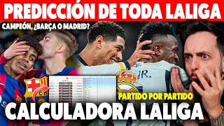 CAMPEÓN DE LIGA ¿BARÇA o REAL MADRID PREDICCIÓN de AQUÍ a FINAL de TEMPORADA PARTIDO por PARTIDO [upl. by Gilbert]