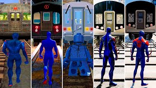 Evolution of Spiderman 2099 Vs Train Damage in SpiderMan Games [upl. by Sewel]