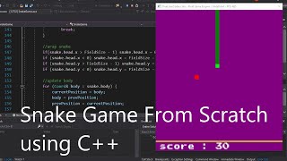 snake game in c  tutorial [upl. by Yoho]