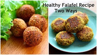 Falafel Recipe  How To Make Falafel With ChickpeasHealthy Gluten Free Chana Tikki  Skinny Recipes [upl. by Saduj]