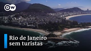 Rio de Janeiro sem turistas drone mostra ícones cariocas vazios [upl. by Euqinemod]