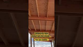 Completed Pole Barn Roof  Inside View [upl. by Anivla]