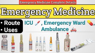 Emergency medicine  Emergency injection list and uses in hindi  Emergency drugs [upl. by Skerl382]