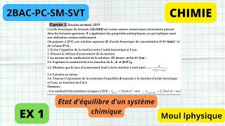 État dequilibre dun systeme chimique 2BAC PC SM SVT STE STM Exercice 1 [upl. by Enyleuqcaj]