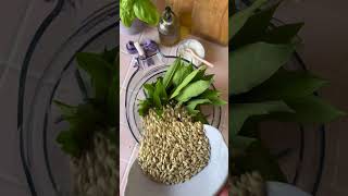 Nem hjemmelavet ramsløgspesto 🌱 pesto wildgarlic ramsløg [upl. by Luap299]