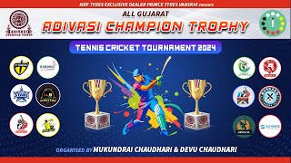 ALL GUJARAT ADIVASI CHAMPION TROPHY  TENNIS CRICKET TOURNAMENT 2024  DAY 1 [upl. by Airretnahs346]