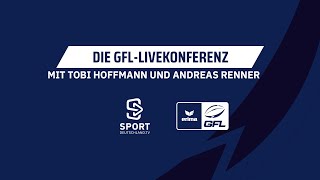 GFLLivekonferenz  moderiert von Tobias Hoffmann und Andreas Renner  SDTV Football [upl. by Moorefield]