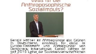 Gerald Häfner in Wien 22417 Der Anthroposophische Sozialimpuls Rudolf Steiner und Dreigliederung [upl. by Chrysa]