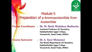 Module 5 p bromoacetanilide from Acetanilide [upl. by Navlys]