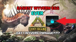 Day 1 Wyvern Egg Lost Island Ice Wyvern Nest Location How To Get A Wyvern On Ark Lost Island [upl. by Lanor487]