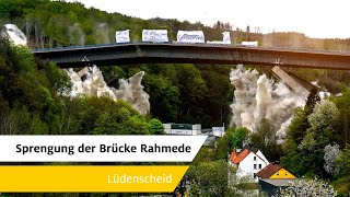 Sprengung der Talbrücke Rahmede in Lüdenscheid [upl. by Aiynot770]