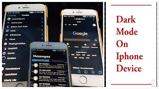 Dark Mode on Iphone iOS12 jailbreak cydia tweak [upl. by Becki]