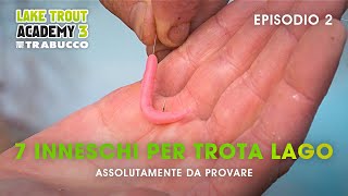 Pescare TROTA LAGO 7 INNESCHI semplicemente INFALLIBILI LAKE TROUT Academy S3E2trabuccofishing [upl. by Geibel]