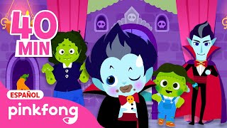 👻Bebés Monstruo Sí Papá y Más  Las Mejores Canciones de Halloween  Pinkfong en español [upl. by Anelam]