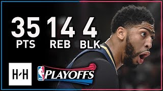 Anthony Davis Full Game 1 Highlights Pelicans vs Blazers 2018 Playoffs  35 Pts 14 Reb 4 Blks [upl. by Jessey]