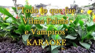 Todo Lo Que Fue  Vilma Palma E Vampiros  Karaoke RECOMENDADO [upl. by Nonnad]