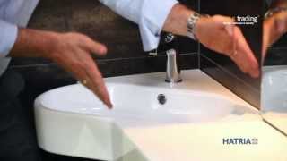 SpaceSaving Bathroom Solutions Hatria Corner Basin [upl. by Jemmy]