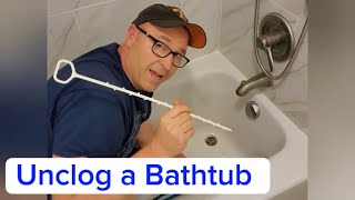 How to Unclog a Bathtub Drain [upl. by Rapsag575]