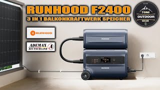 Runhood F2400 Balkonkraftwerk Ademax 2024 runhood ademax balkonkraftwerk speicher solar diy [upl. by Euh281]