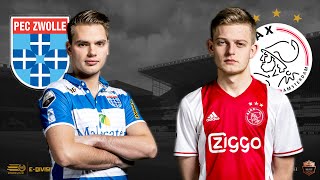 Stefan Vellinga – Dani Hagebeuk  PEC Zwolle  Ajax  Speelronde 18  EDivisie [upl. by Orabla]