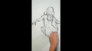 Enjoy the process figurestudy figurativeart drawing charcoaldrawing drawingtechniques [upl. by Noived557]