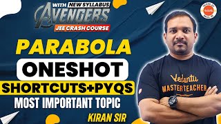 PARABOLA ONE SHOT  SHORTCUTSPYQs  MOST IMPORTANT TOPIC  JEE 202425  KIRAN SIR [upl. by Anavrin]