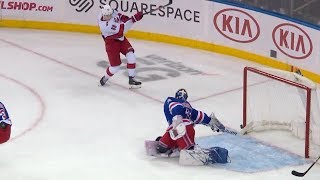 Lundqvist makes insane desperation save to rob Canes [upl. by Bartolome]