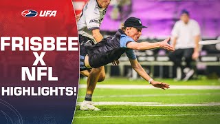 The BEST PLAYS from ultimate frisbee games at NFL halftime [upl. by Allit539]