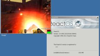 ReactOS rev54848  Quake 3 no sound amp no acceleration 3D [upl. by Aihsad]