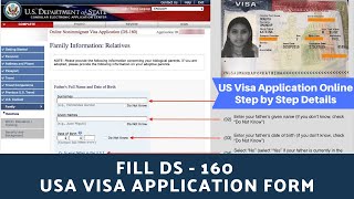 Fill DS 160 USA VISA Application Form Step by Step [upl. by Airdnaid]