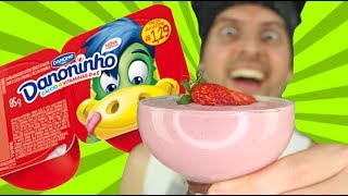 DANONINHO VEGANO CASEIRO RECEITA SUPER FÁCIL [upl. by Engamrahc623]