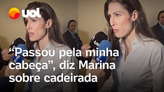 Cadeirada de Datena em Marçal ‘Passou pela minha cabeça’ diz Marina ao chegar no debate RedeTVUOL [upl. by Agarhs]