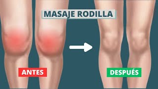 MASAJE para RODILLA🦵 ELIMINA el LÍQUIDO y la INFLAMACIÓN [upl. by Tadio]