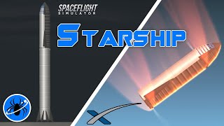 Launching and Landing the Starship in Spaceflight Simulator  Starship SFS [upl. by Rye]