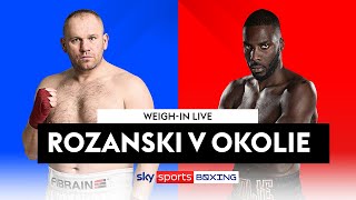 Lukasz Rozanski vs Lawrence Okolie 👊 🇵🇱  WEIGHIN LIVE [upl. by Marshall884]